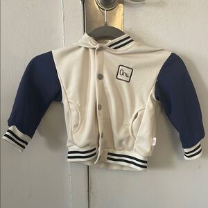 Kids Cream and Blue Hoodie